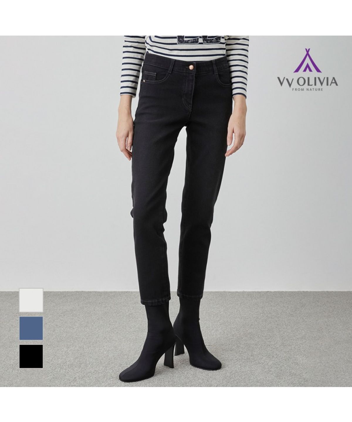 비비올리비아(VVOLIVIA) 사계절 일자 데님팬츠_VVBMP5X1411