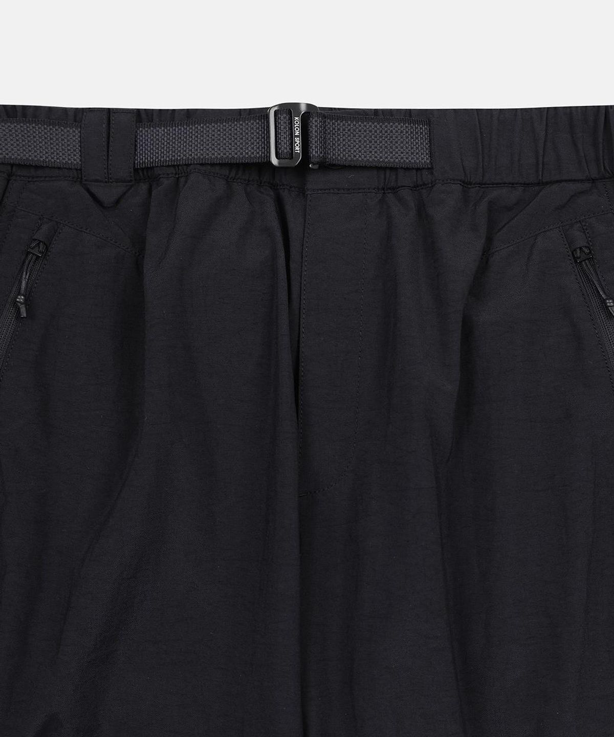 코오롱스포츠(KOLON SPORT) 남성 타슬란 와이드핏 퍼커링 팬츠 (SET-UP) JWPNA26121BLK