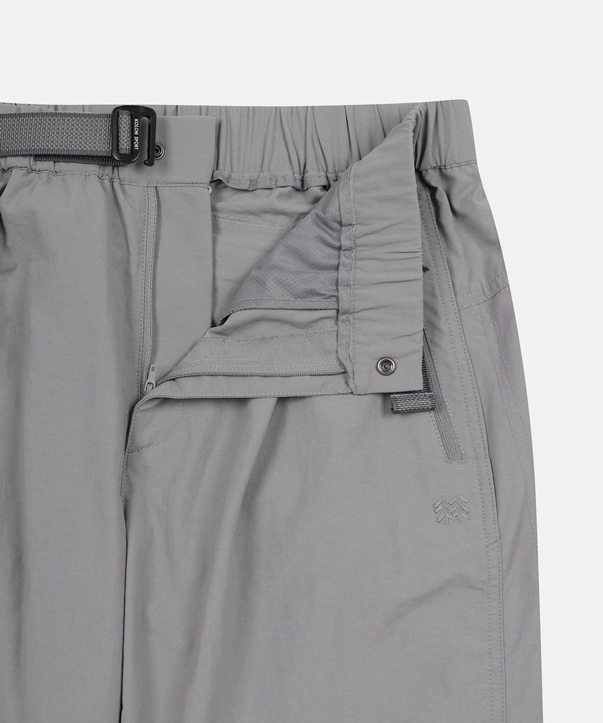 코오롱스포츠(KOLON SPORT) 남성 타슬란 와이드핏 퍼커링 팬츠 (SET-UP) JWPNA26121GRY