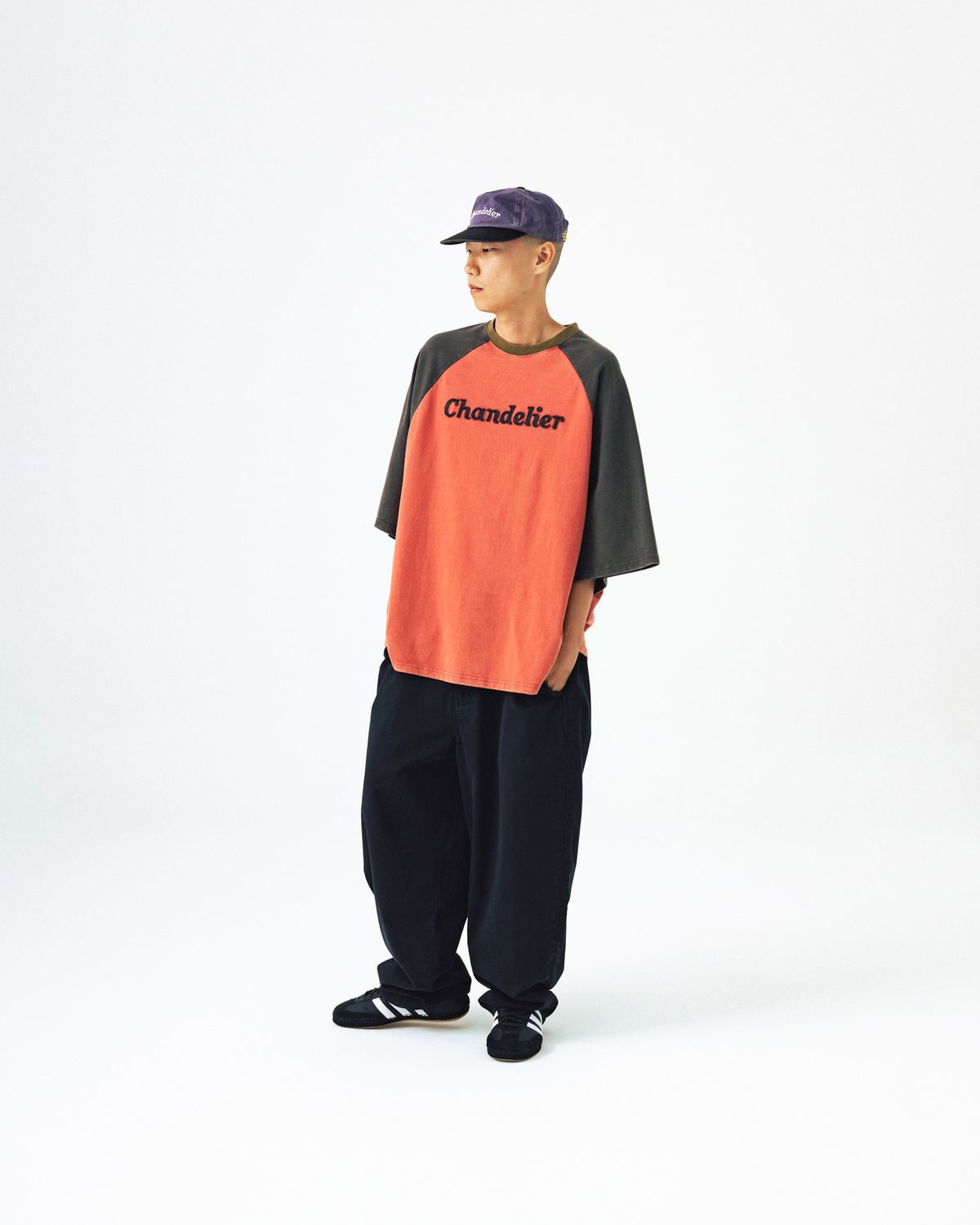 앵글런(ANGLAN) [Kracker House] Side Line Chino Pants - Black