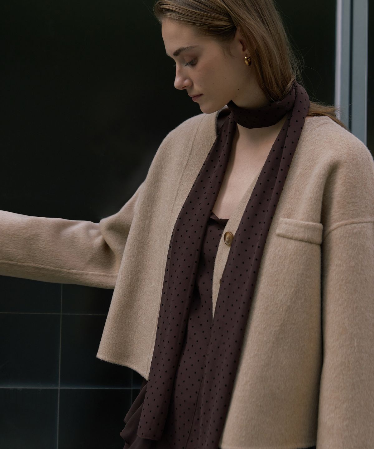 스르비(SELEVER) Wool Cropped Hand-made Jacket_4 Color