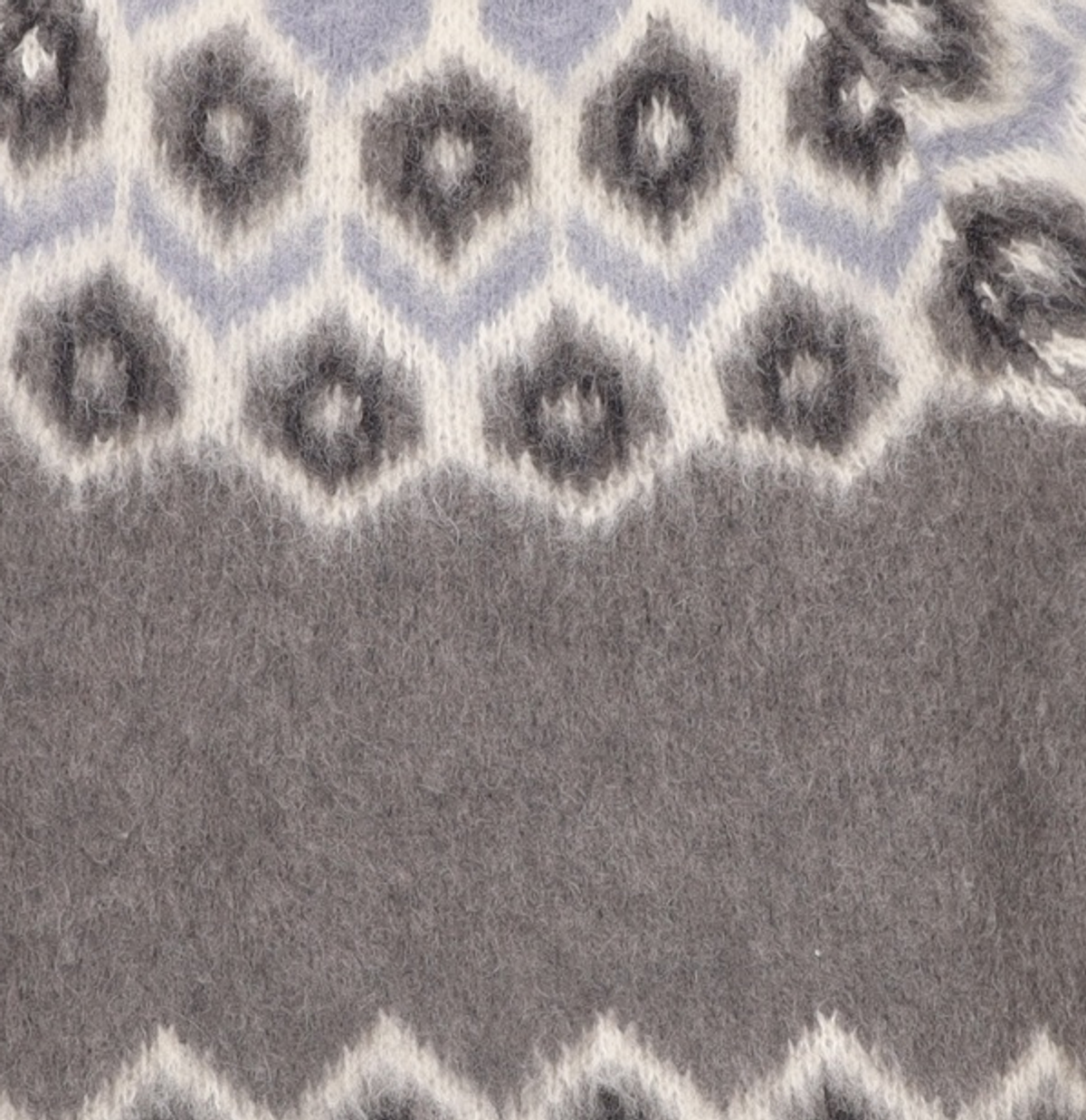 던스트(DUNST) UNISEX BABY ALPACA FAIR ISLE SWEATER MELANGE GREY_UDSW3D126G2 S