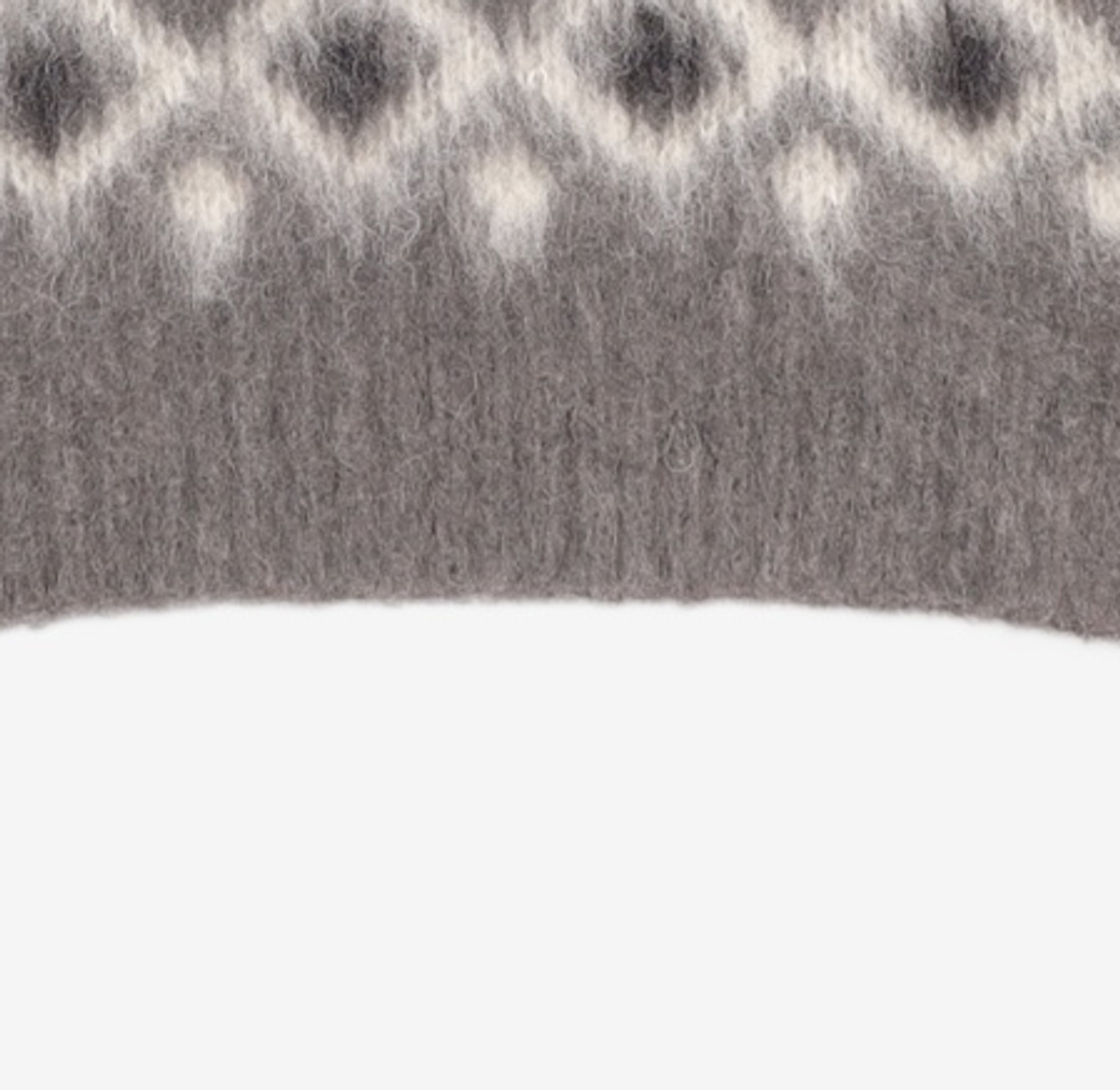 던스트(DUNST) UNISEX BABY ALPACA FAIR ISLE SWEATER MELANGE GREY_UDSW3D126G2 S