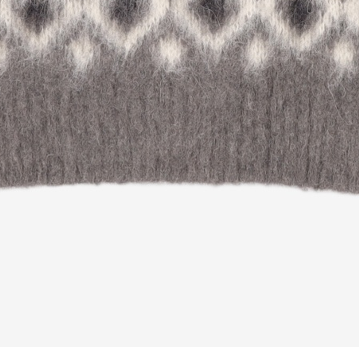 던스트(DUNST) UNISEX BABY ALPACA FAIR ISLE SWEATER MELANGE GREY_UDSW3D126G2 S