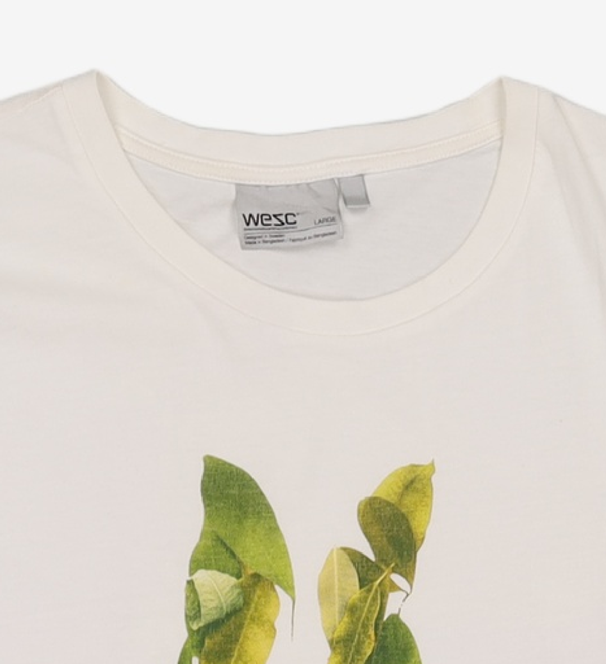 위에스씨(WESC) (E1)Leafy Icon(mens S/S.white) L