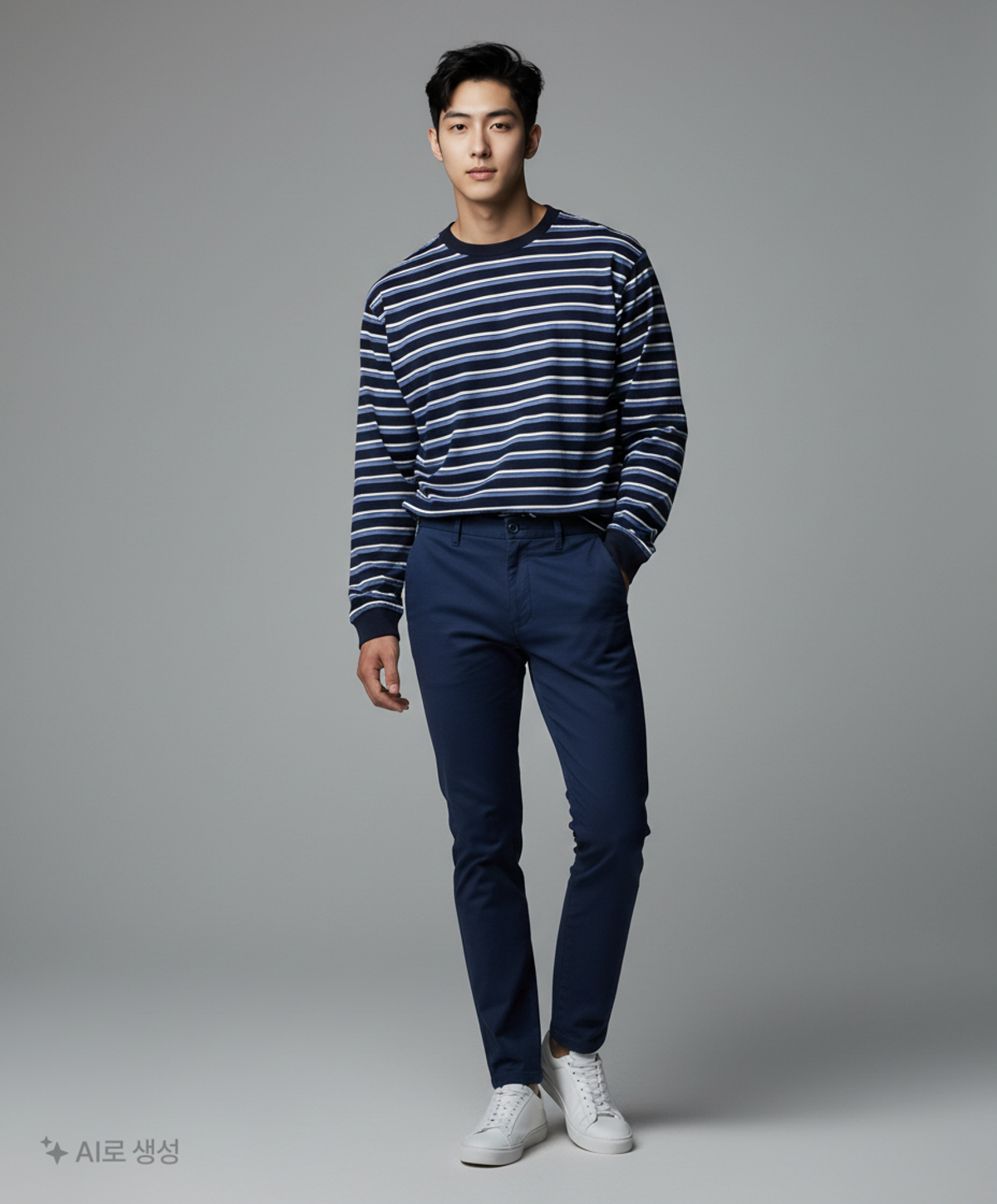 스파오(SPAO) 스트라이프 긴팔 티셔츠_SPLSB38C05 L
