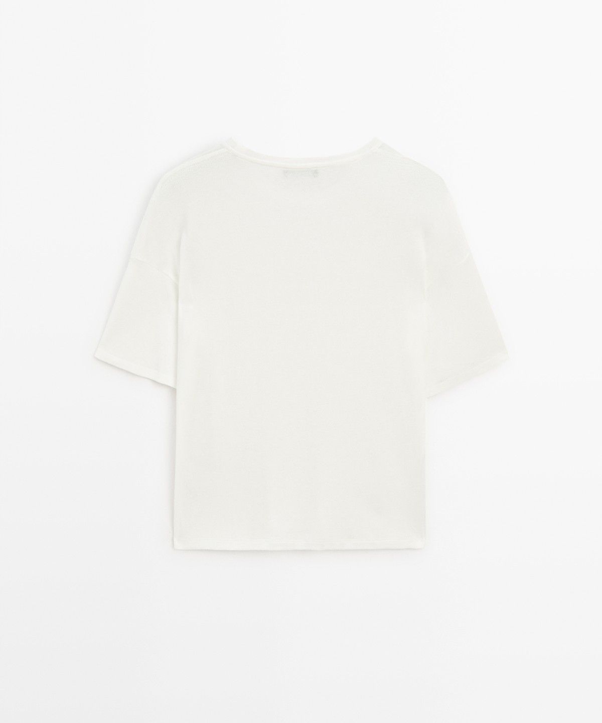 마시모두띠(MASSIMO DUTTI) 버튼 디테일 반팔 티셔츠