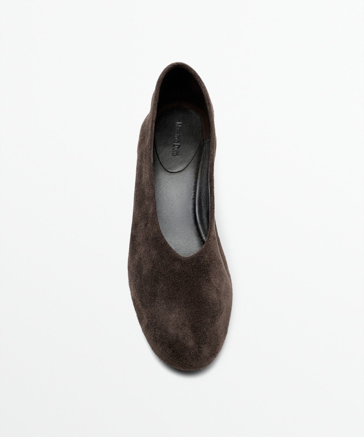 마시모두띠(MASSIMO DUTTI) 스플릿 스웨이드 가죽 힐 슈즈
