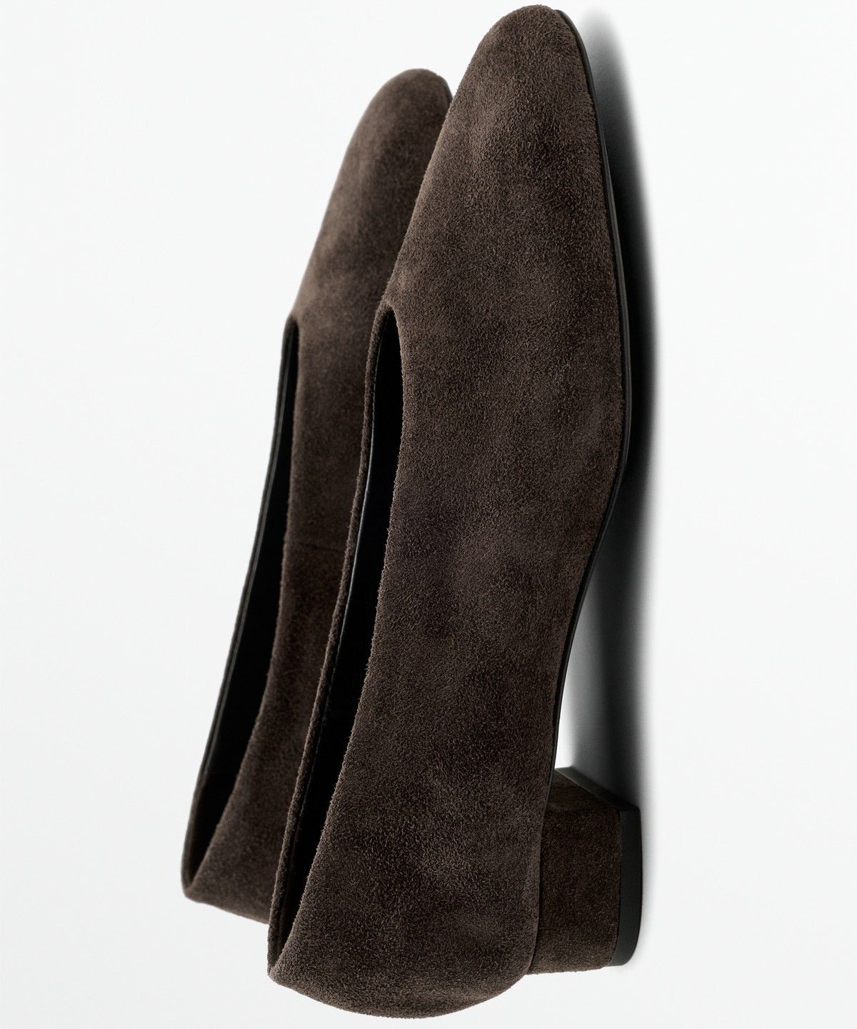 마시모두띠(MASSIMO DUTTI) 스플릿 스웨이드 가죽 힐 슈즈