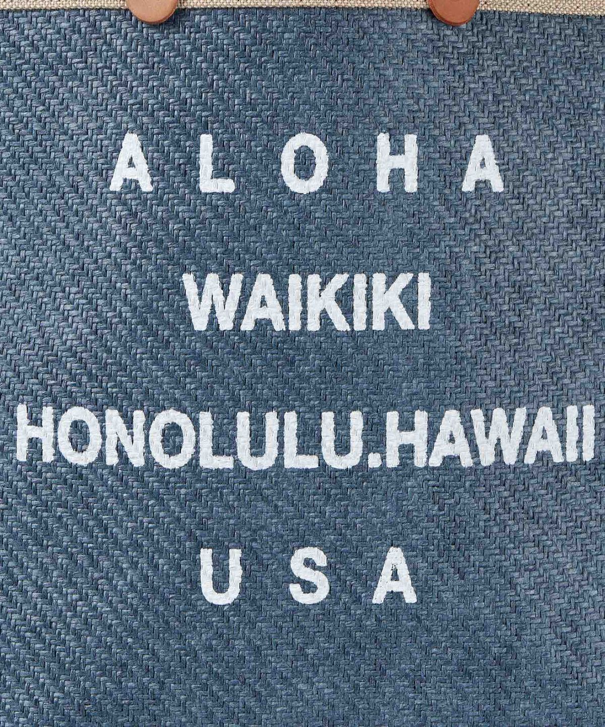 로코하와이(LOCO HAWAII) 알로하 더스티 블루 페이퍼얀 토트백