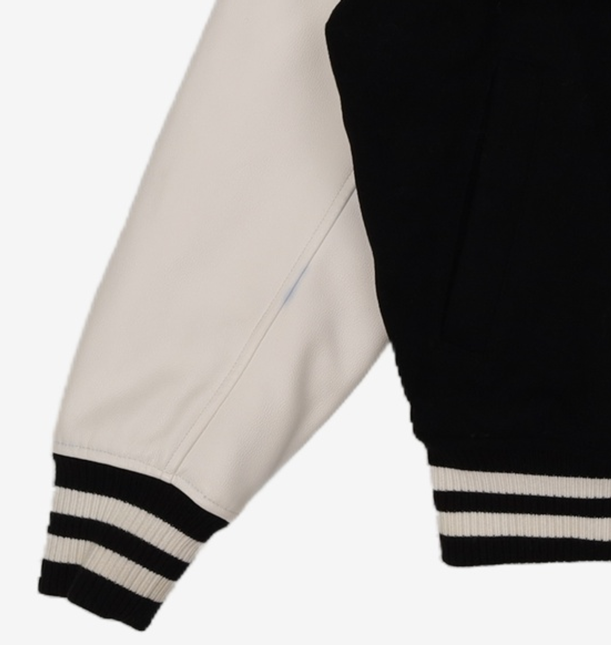 엠엘비(MLB) 울 베이직 소매배색 바시티자켓 NY (L.Black) M