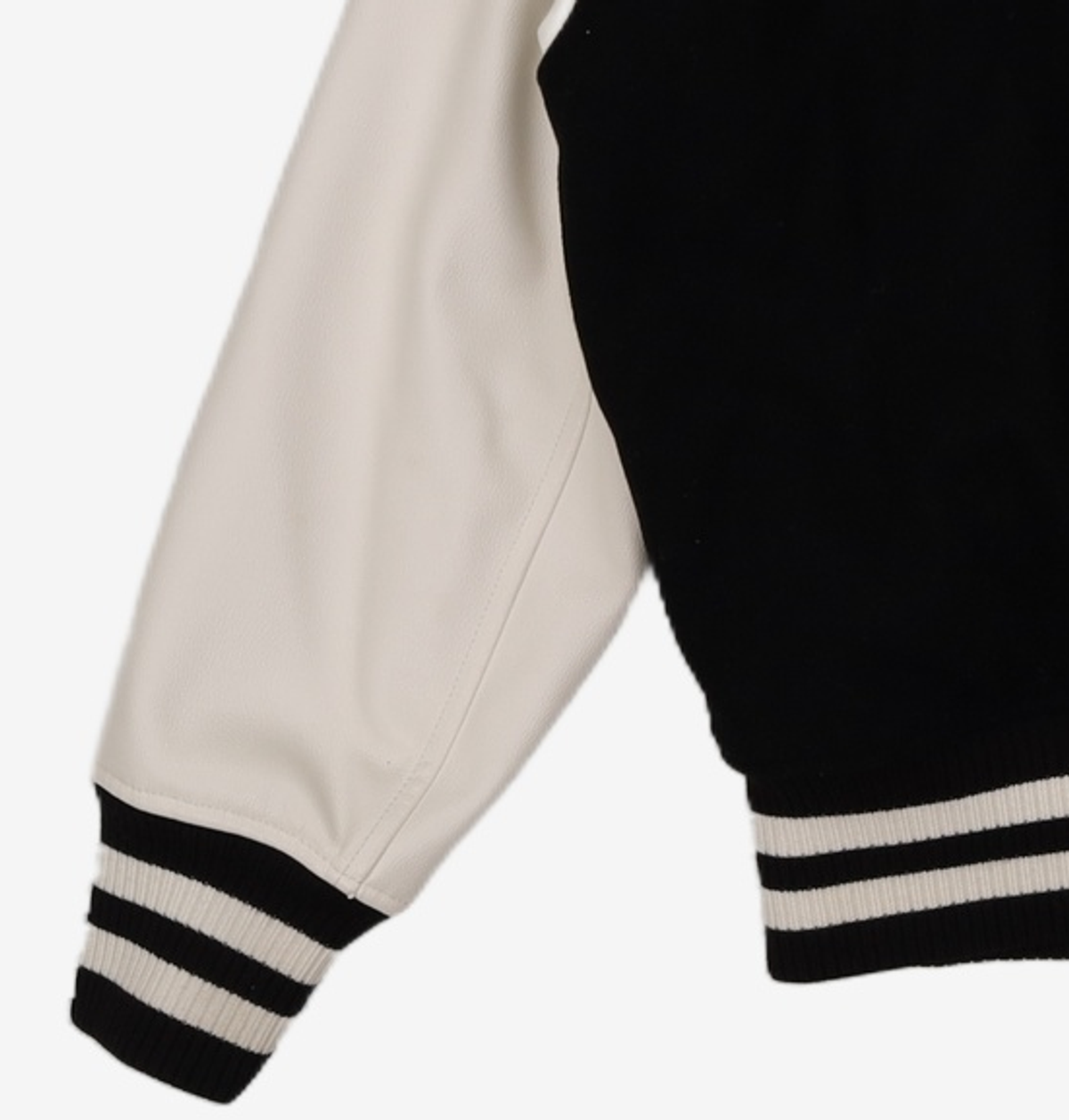 엠엘비(MLB) 울 베이직 소매배색 바시티자켓 NY (L.Black) M