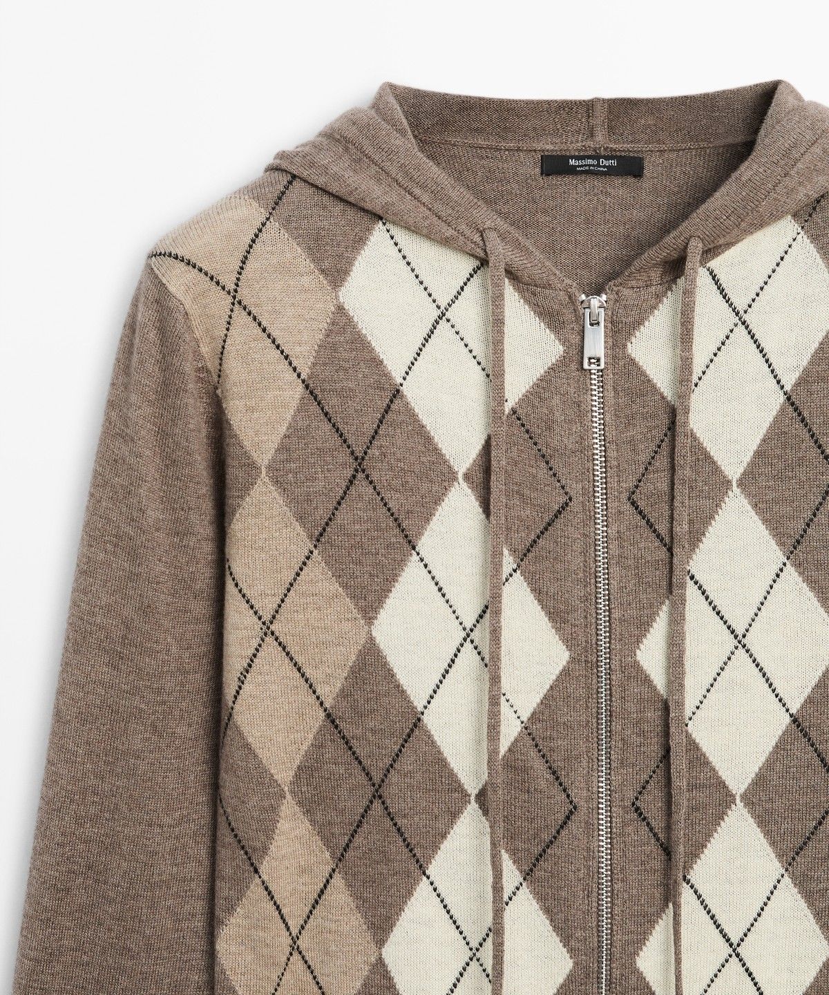 마시모두띠(MASSIMO DUTTI) 후드 니트 지퍼 가디건
