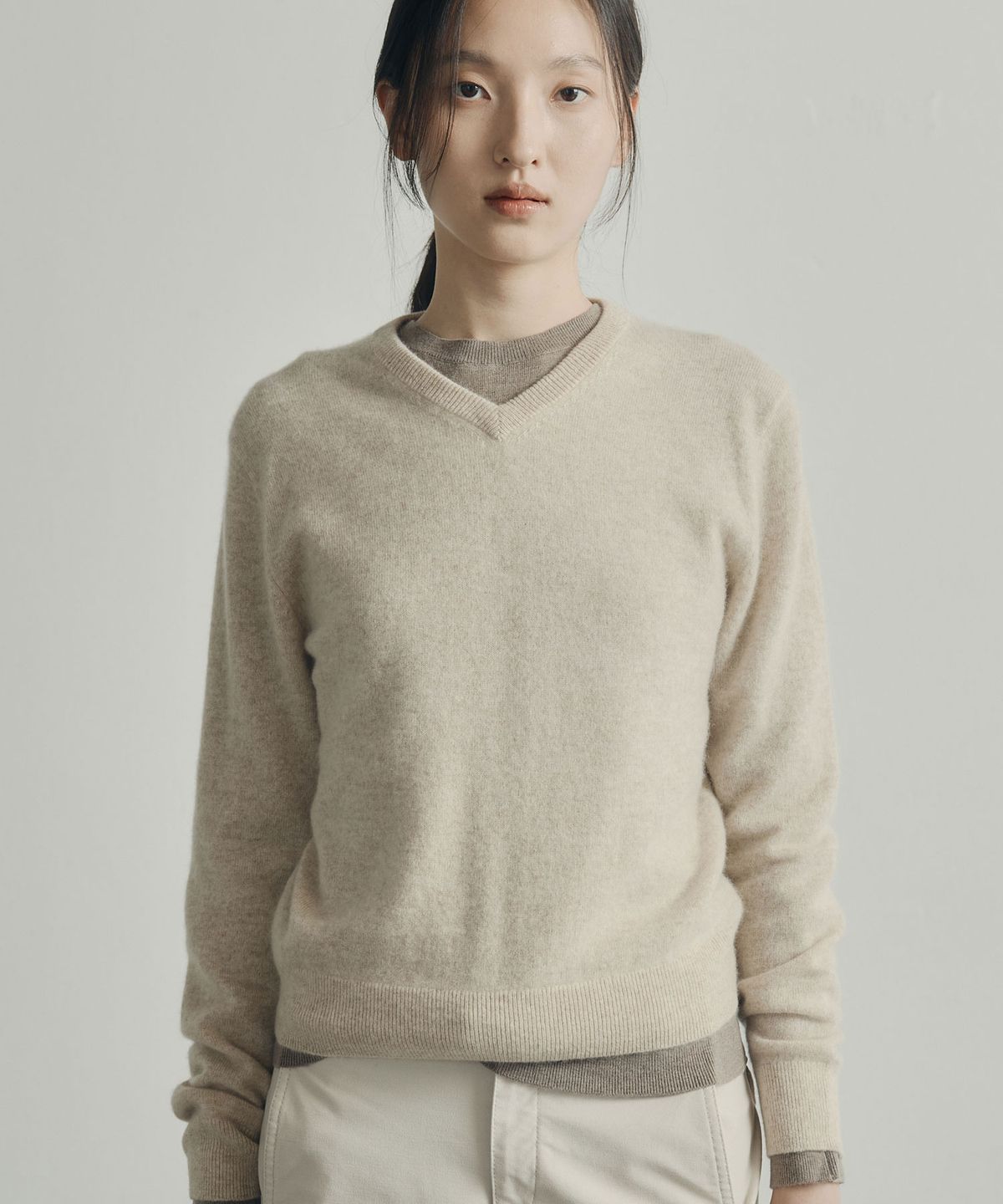 더니트컴퍼니(THEKNITCOMPANY) (우먼) 파인 캐시미어 100 브이넥 10color