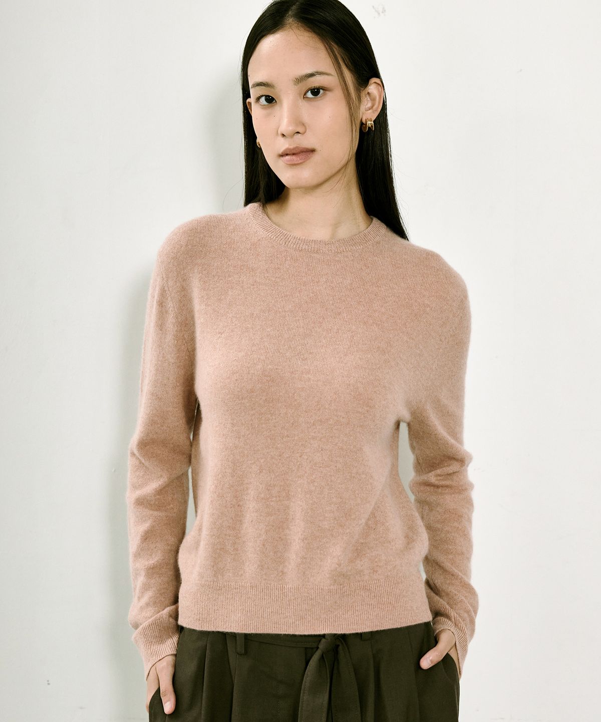 더니트컴퍼니(THEKNITCOMPANY) (우먼) 파인 캐시미어 100 크루넥 10color