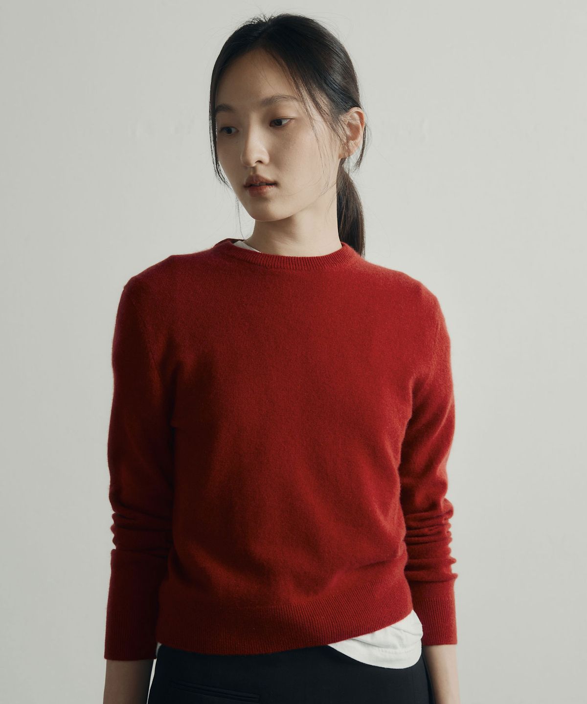 더니트컴퍼니(THEKNITCOMPANY) (우먼) 파인 캐시미어 100 크루넥 10color