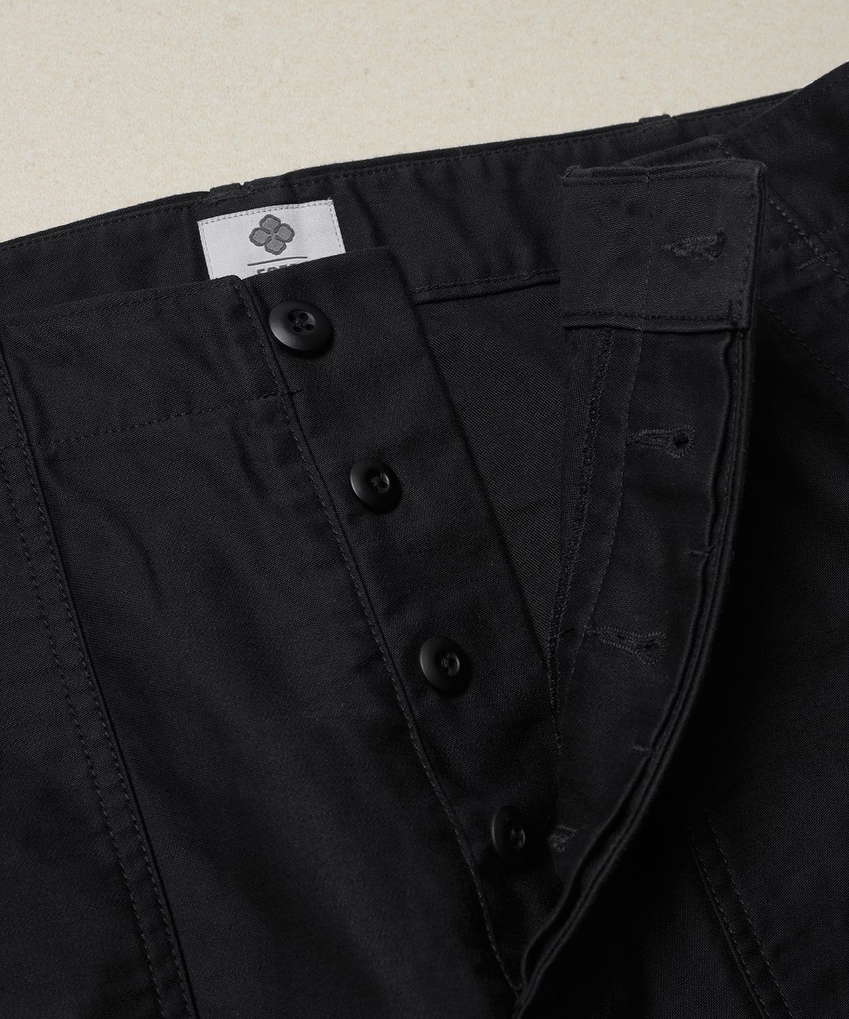 에스파이(ESFAI) REFINED FATIGUE PANTS (BLACK)