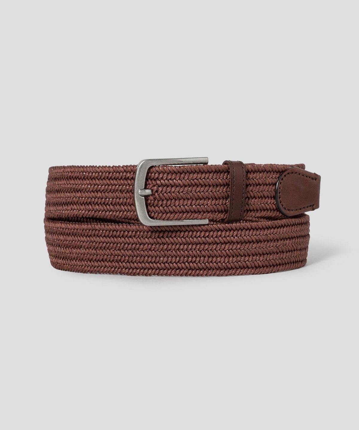 빈폴 액세서리(BEANPOLE ACCESSORY) 엘라스틱 캐주얼 버클 벨트 - 브라운