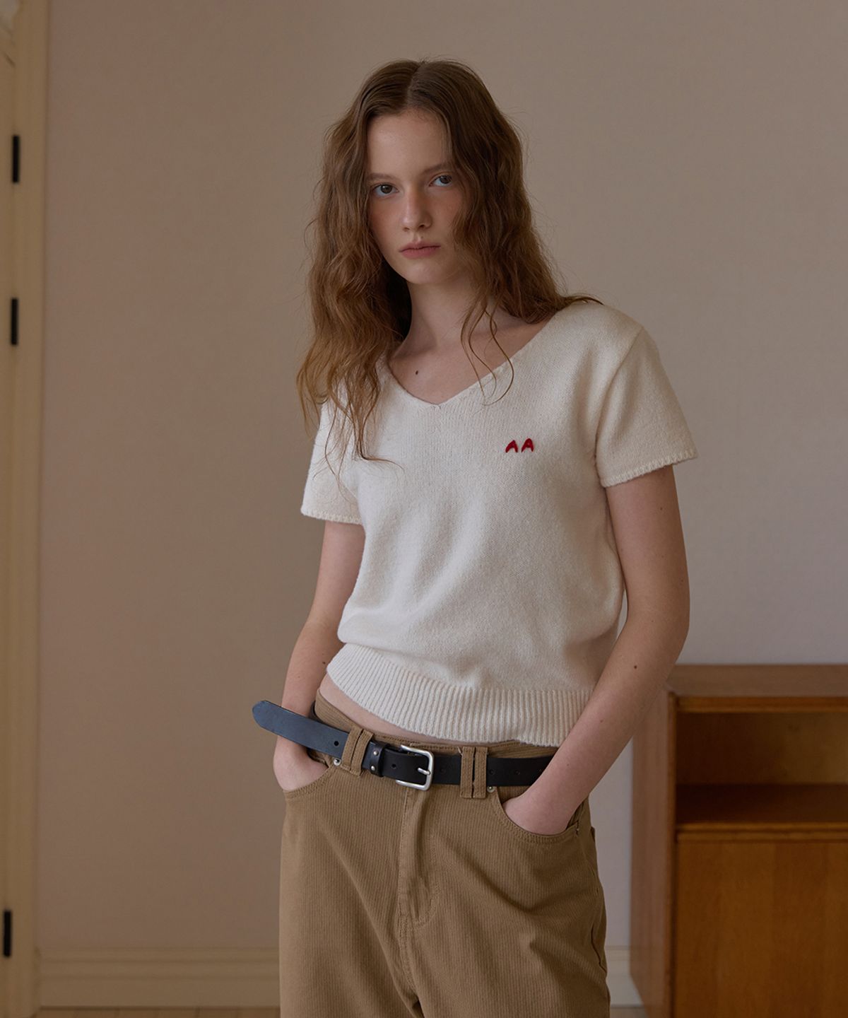 어패럴아카이브(APPAREL ARCHIVE) Buff italian leather belt - Black
