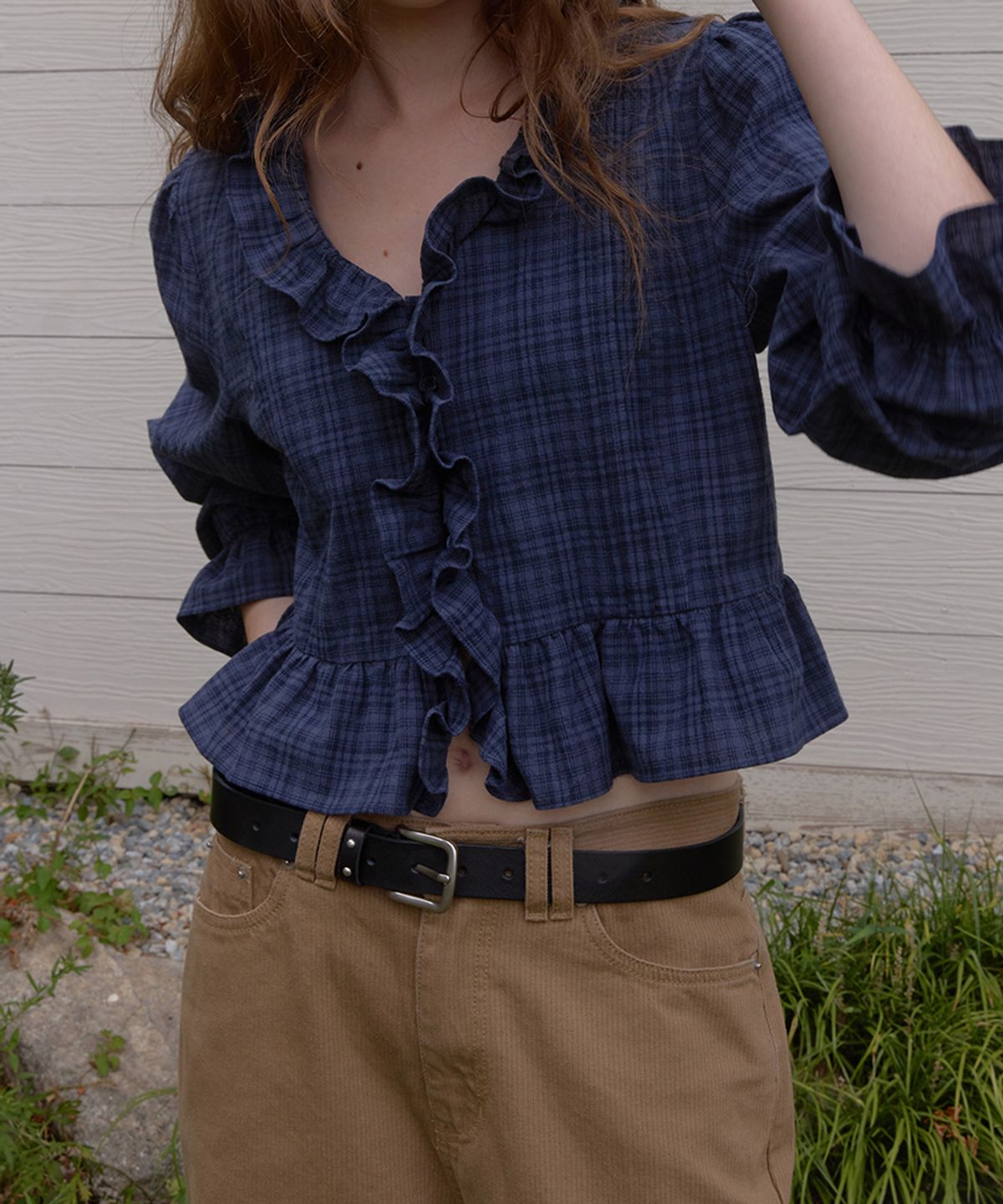 어패럴아카이브(APPAREL ARCHIVE) Buff italian leather belt - Black