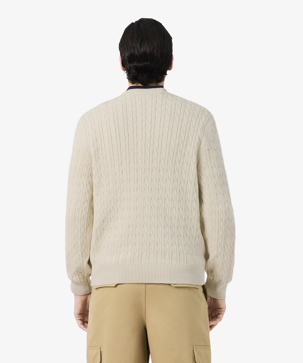 라코스테(LACOSTE) 남성 L로고 케이블 크루넥 풀오버 AH8590-56N UN5