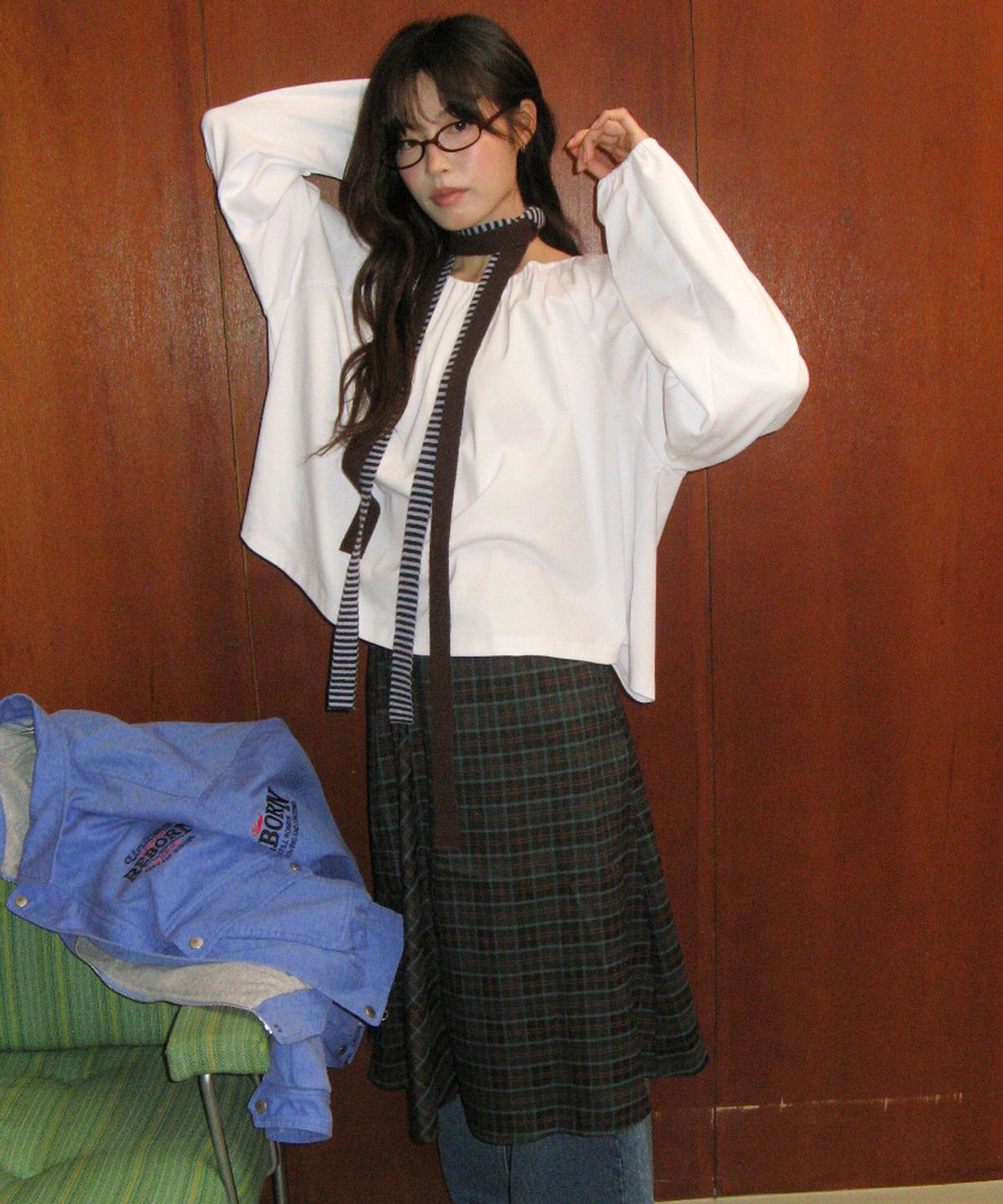 론론(RONRON) SHIRRING PUFF LONG SLEEVE WHITE