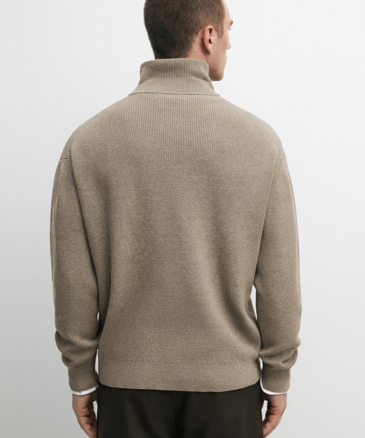 마시모두띠(MASSIMO DUTTI) 100% 코튼 골지 니트 가디건