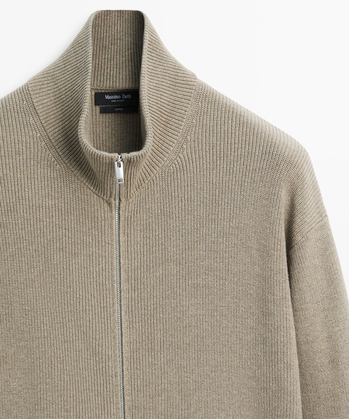 마시모두띠(MASSIMO DUTTI) 100% 코튼 골지 니트 가디건