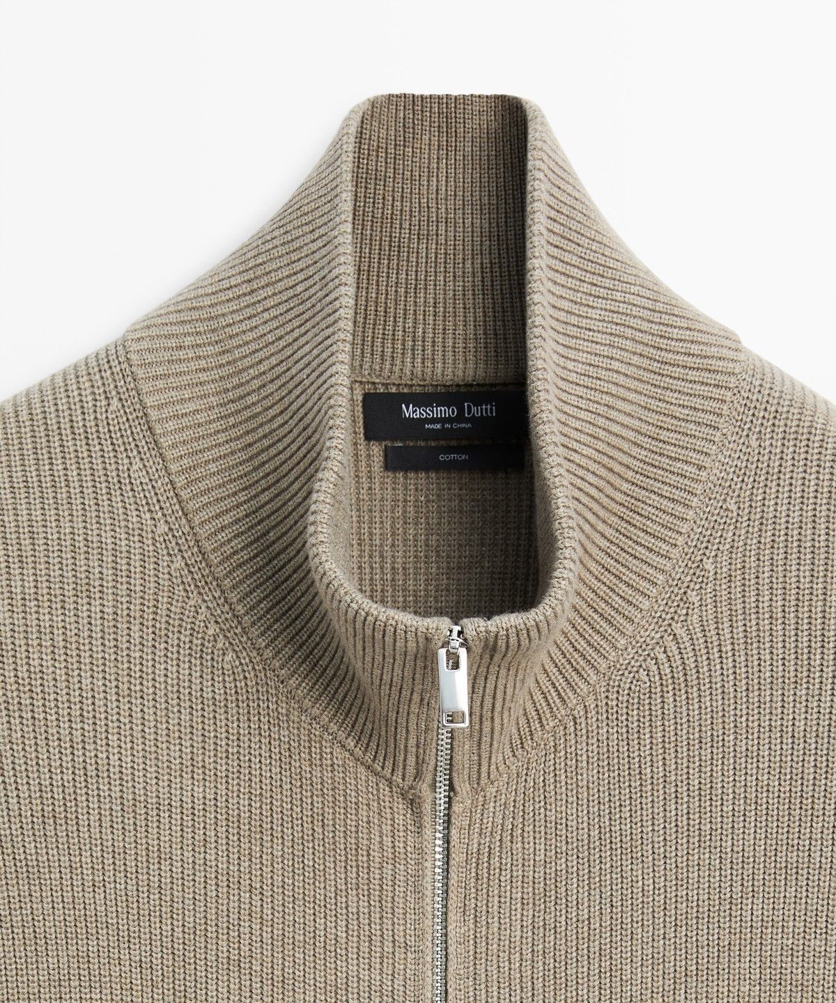 마시모두띠(MASSIMO DUTTI) 100% 코튼 골지 니트 가디건