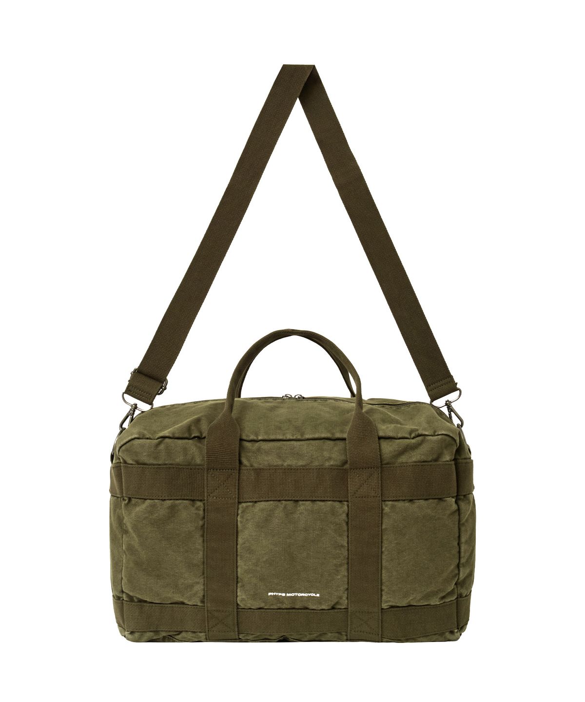 핍스 모터사이클(PHYPS MOTORCYCLE) Washed Field Duffle Bag Khaki