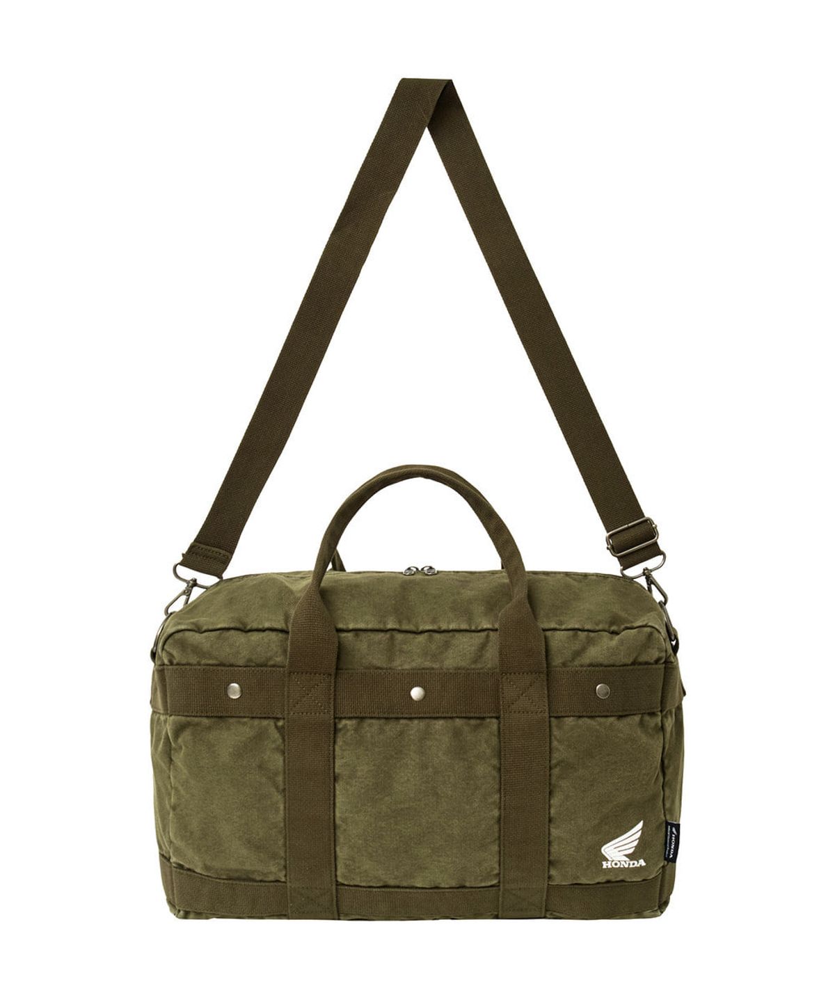 핍스 모터사이클(PHYPS MOTORCYCLE) Washed Field Duffle Bag Khaki
