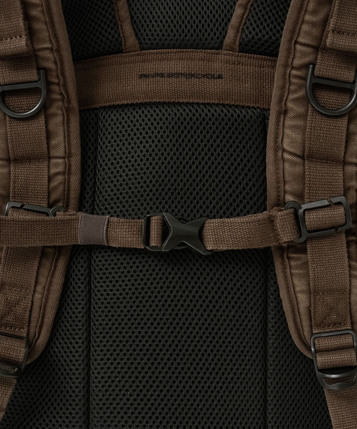 핍스 모터사이클(PHYPS MOTORCYCLE) Washed Field Backpack Brown