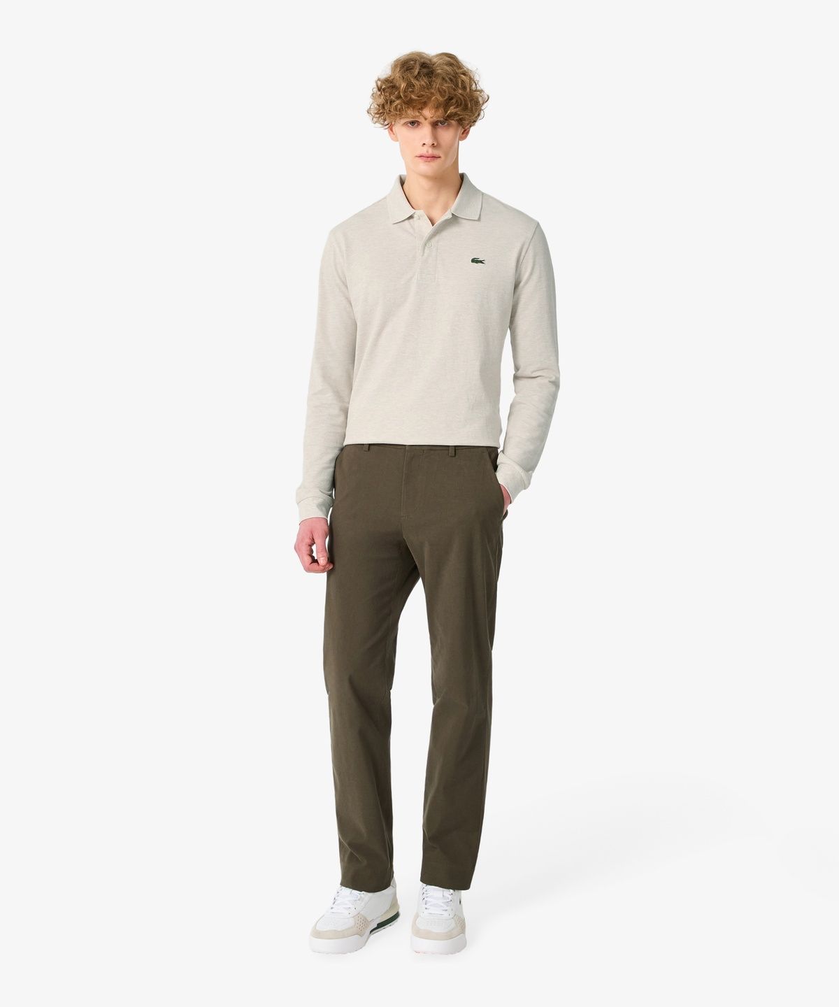 라코스테(LACOSTE) 남성 프렌치 레귤러핏 긴팔 베이직 폴로 셔츠 PH732E-56N I18