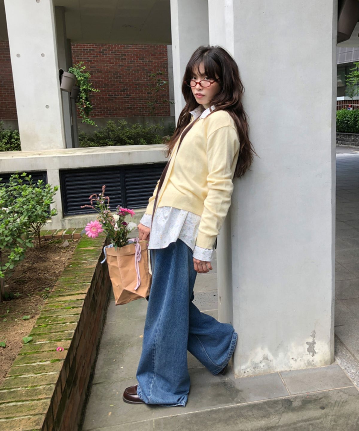 론론(RONRON) BASIC WOOL ARCHIVE CARDIGAN BUTTER