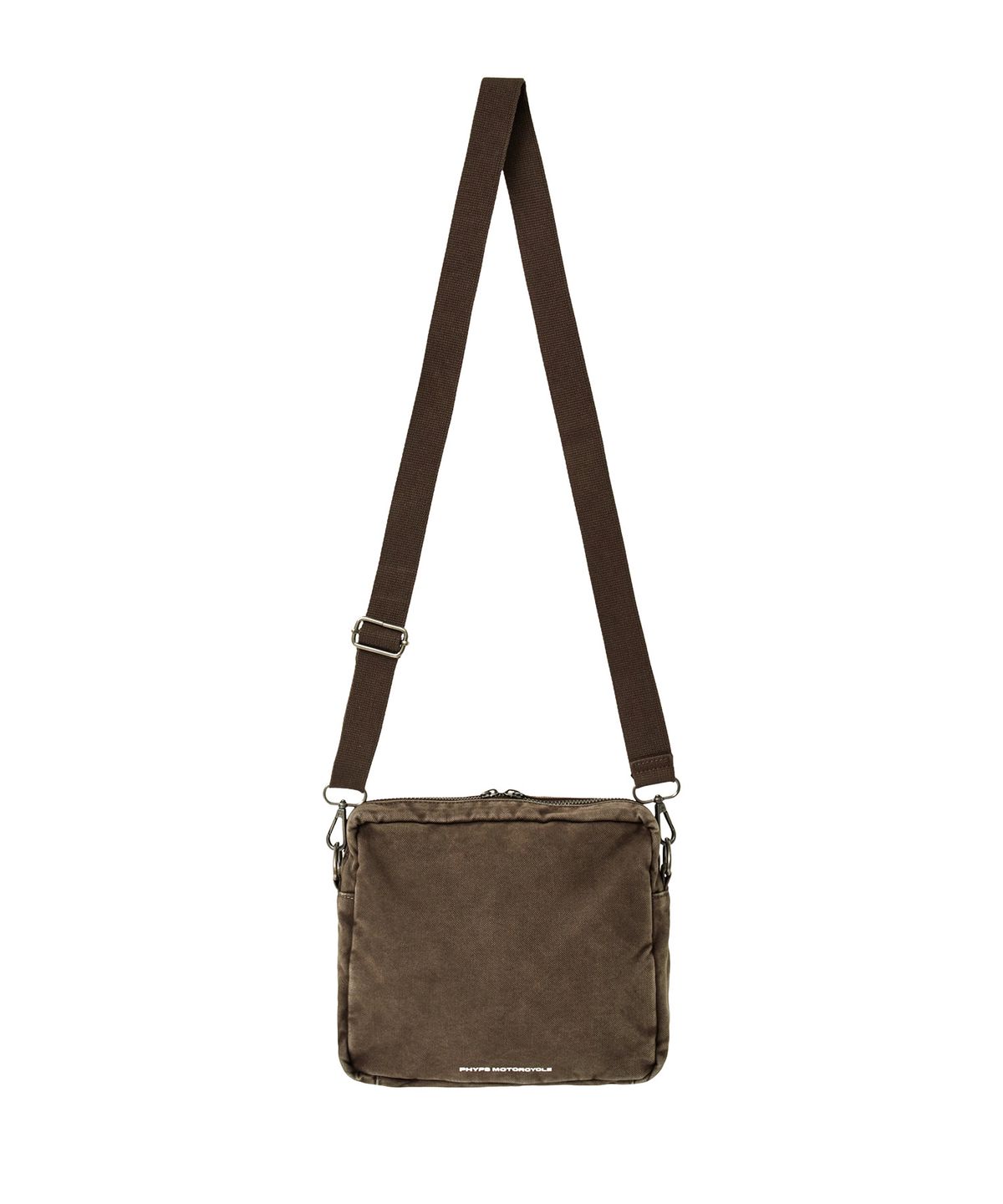 핍스 모터사이클(PHYPS MOTORCYCLE) Washed Field Mini Cross Bag Brown