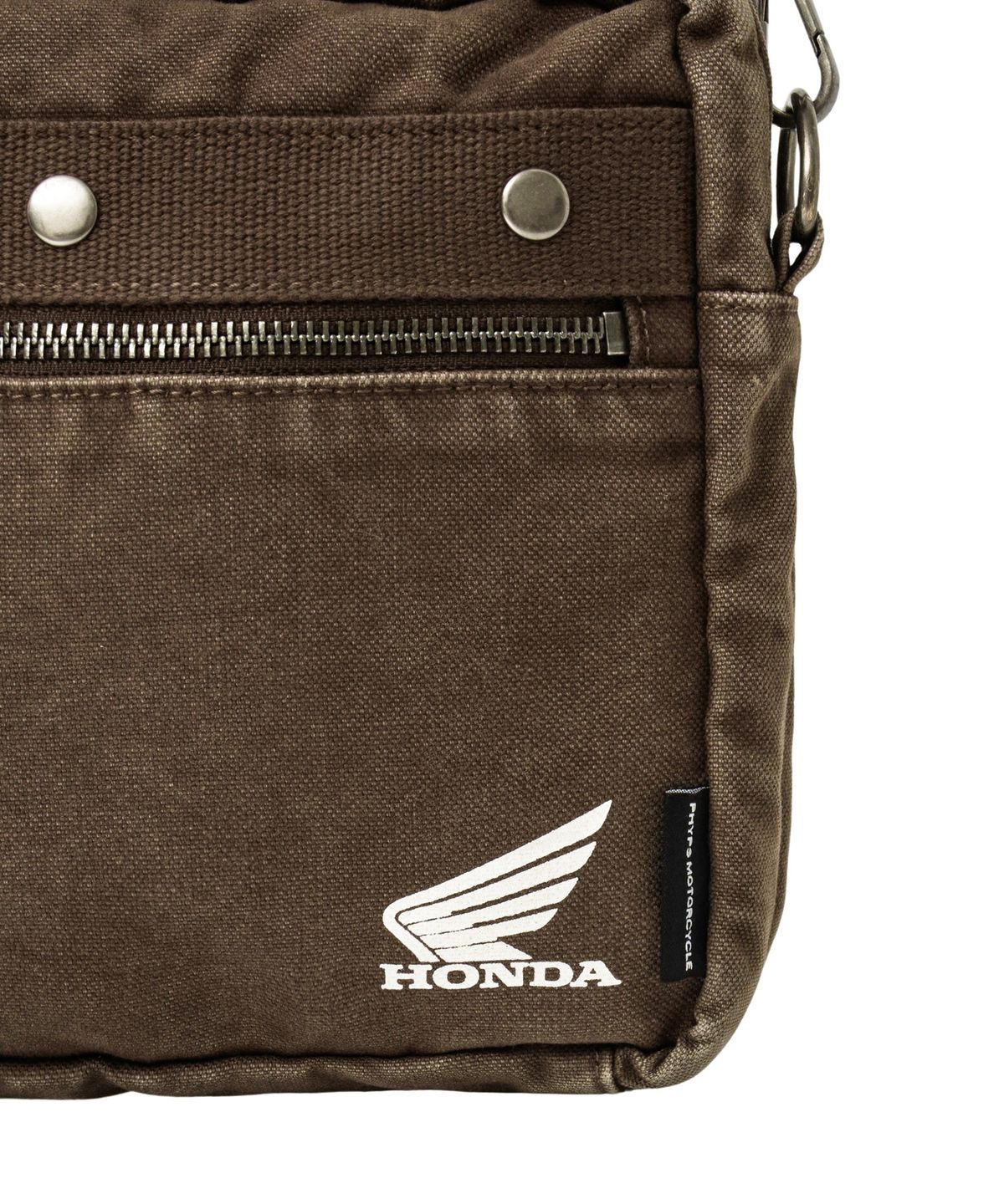핍스 모터사이클(PHYPS MOTORCYCLE) Washed Field Mini Cross Bag Brown