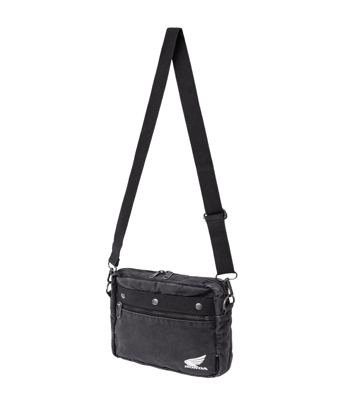 핍스 모터사이클(PHYPS MOTORCYCLE) Washed Field Mini Cross Bag Charcoal