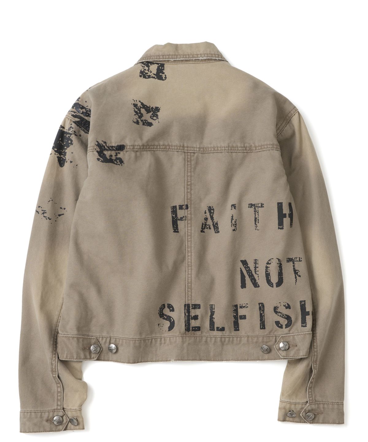 낫포너드(NOT4NERD) After Aware Bleach Washed Trucker Jacket - Beige