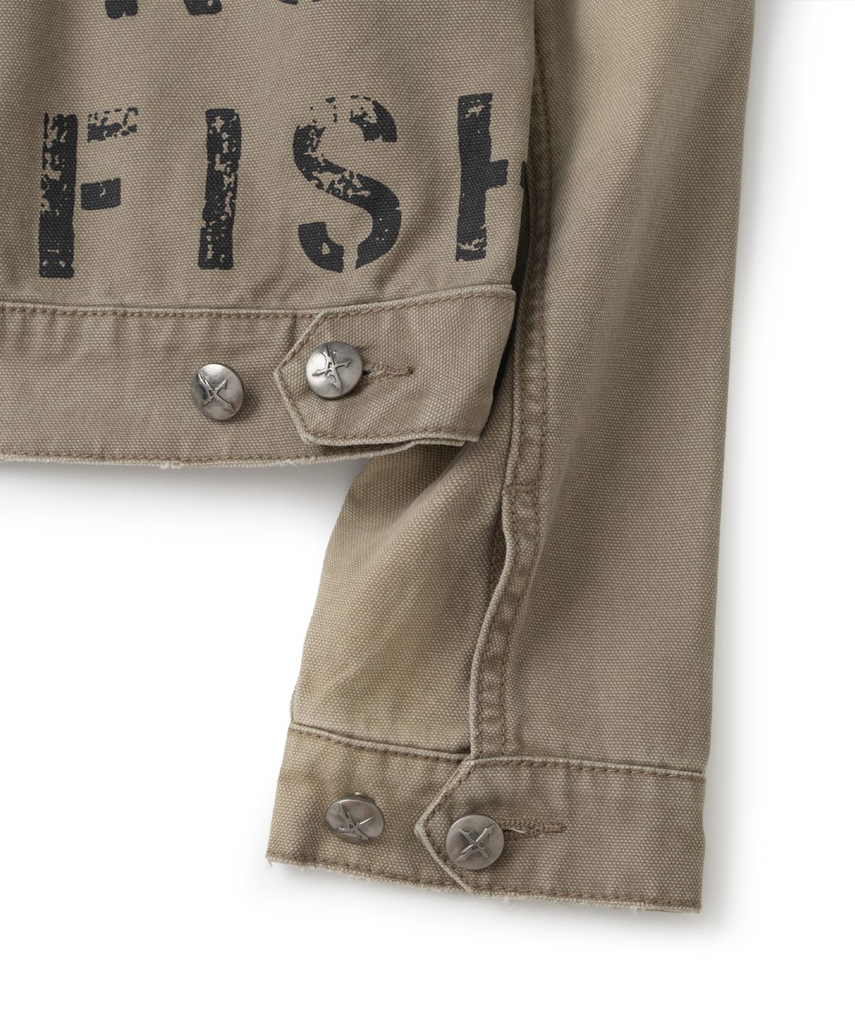 낫포너드(NOT4NERD) After Aware Bleach Washed Trucker Jacket - Beige