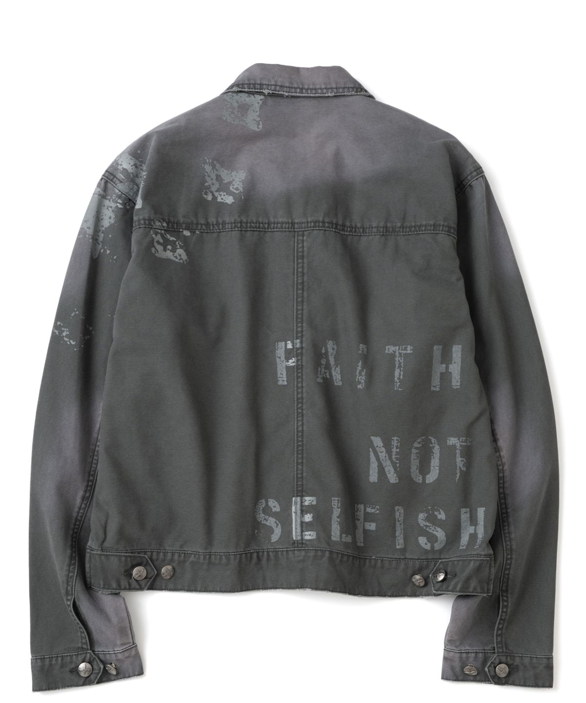 낫포너드(NOT4NERD) After Aware Bleach Washed Trucker Jacket - Charcoal