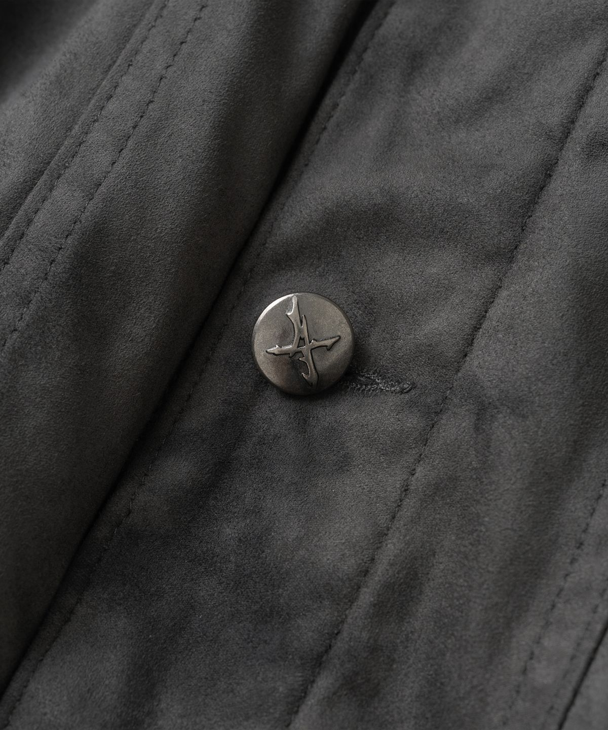 낫포너드(NOT4NERD) Dirty Washed Distressed Suede Trucker Jacket - Charcoal