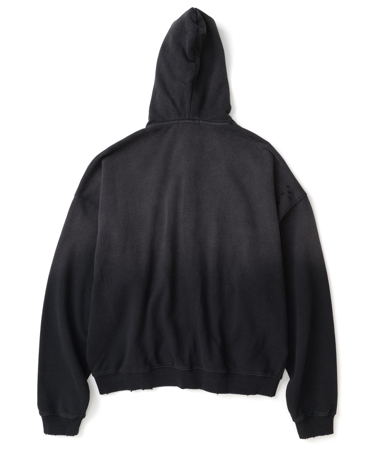 낫포너드(NOT4NERD) Faith Not Distressed Hood Zip Up - Black