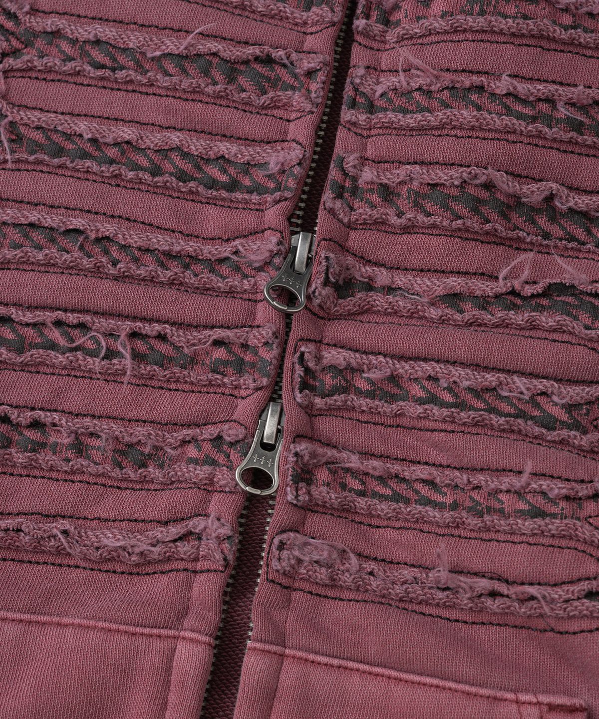낫포너드(NOT4NERD) Napoleon Applique Pigment Hood Zip Up - Red