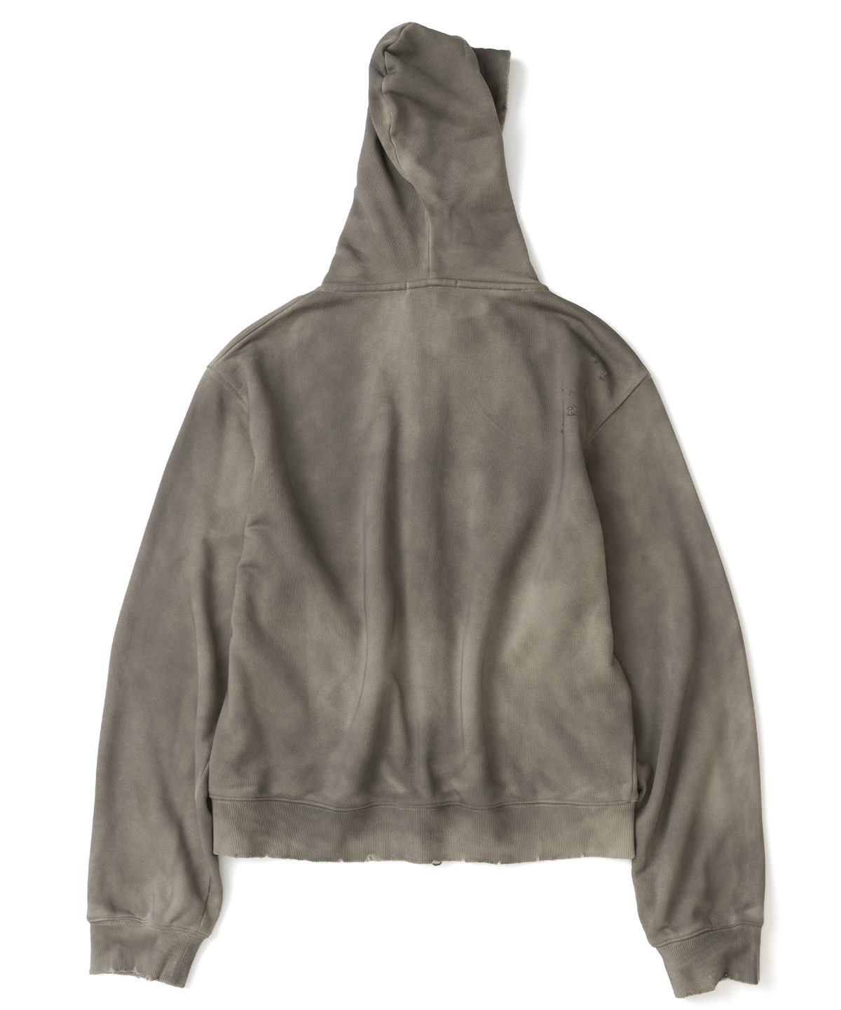 낫포너드(NOT4NERD) Stud Oil Washed Hood Zip Up - Beige