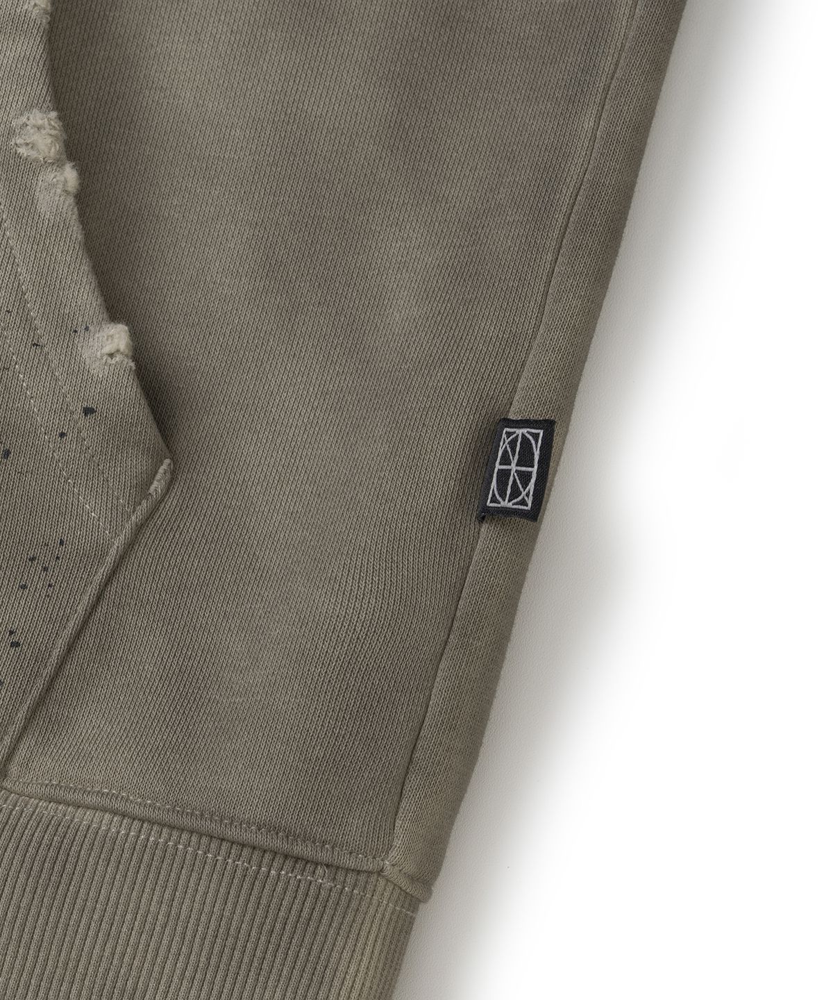 낫포너드(NOT4NERD) Stud Oil Washed Hood Zip Up - Beige