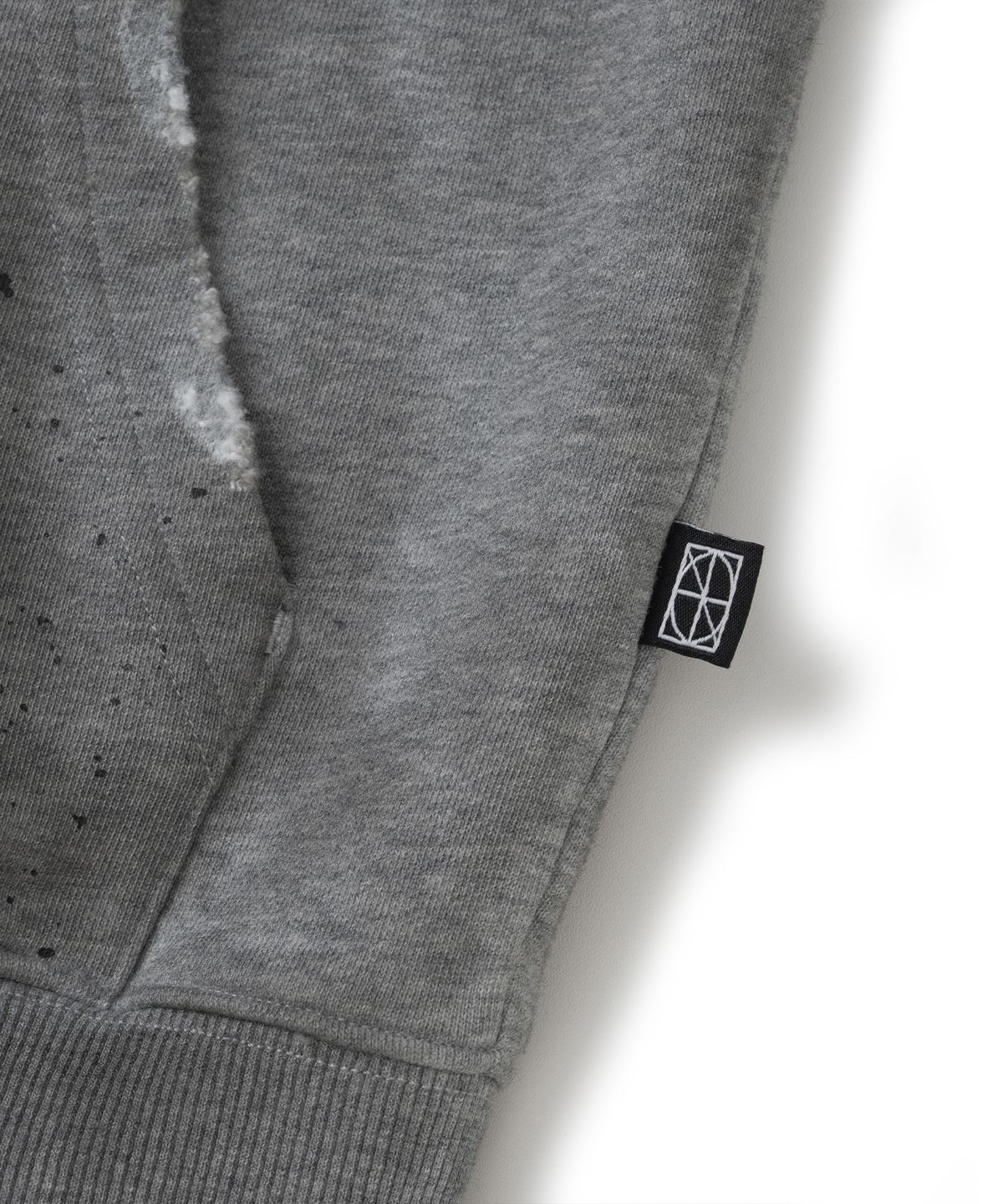 낫포너드(NOT4NERD) Stud Oil Washed Hood Zip Up - Grey
