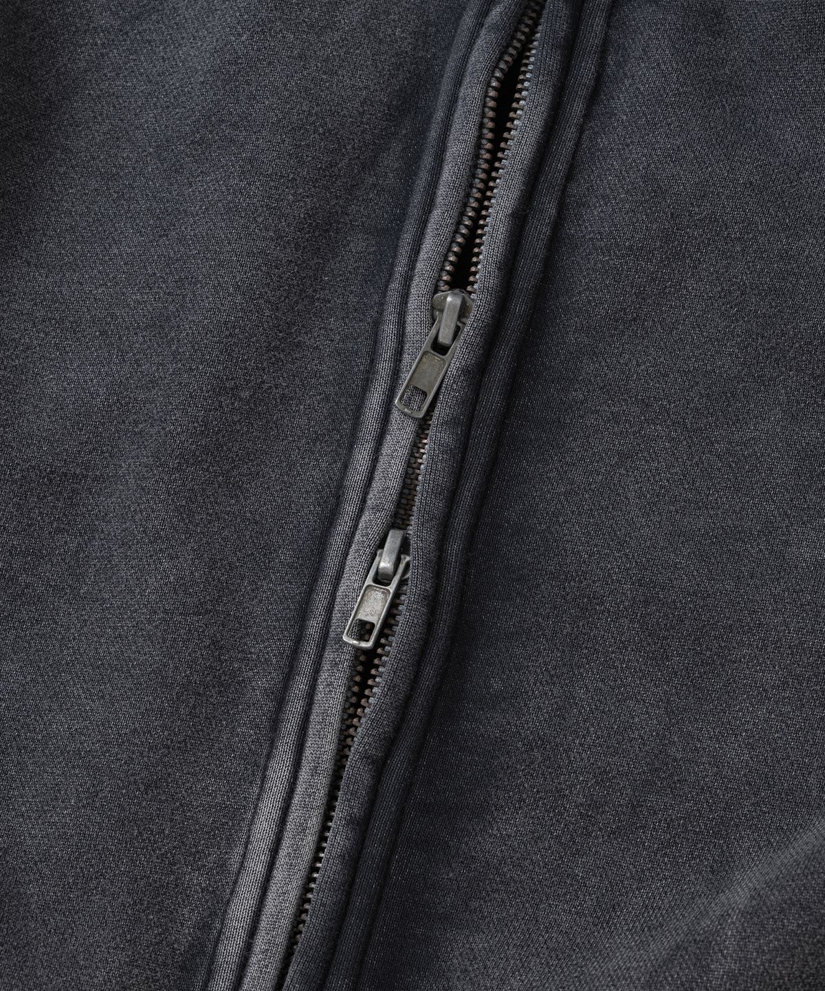 낫포너드(NOT4NERD) Waffle Panel Pigment Hood Zip Up - Charcoal
