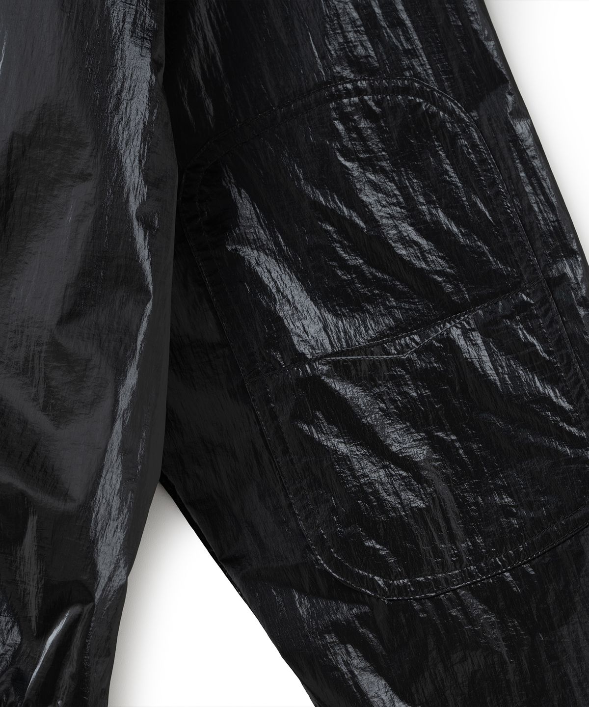 낫포너드(NOT4NERD) Gloss Utility Pockets Windbreaker Jacket - Black
