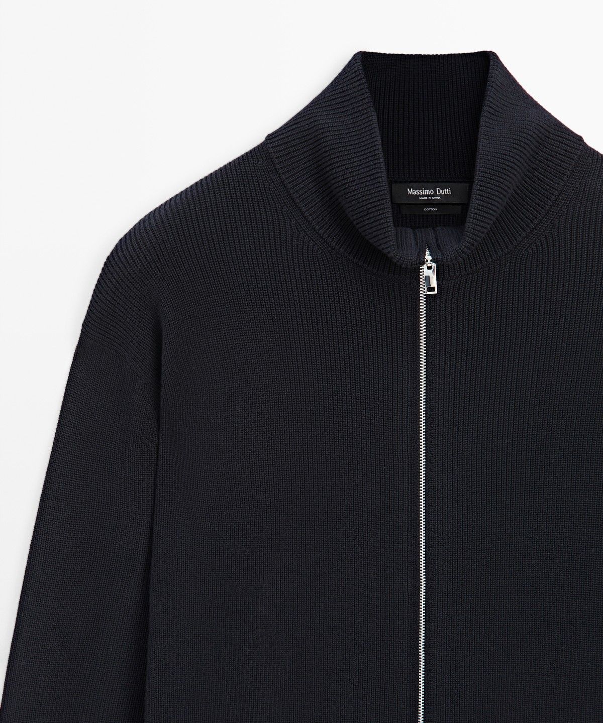 마시모두띠(MASSIMO DUTTI) 100% 코튼 골지 니트 가디건