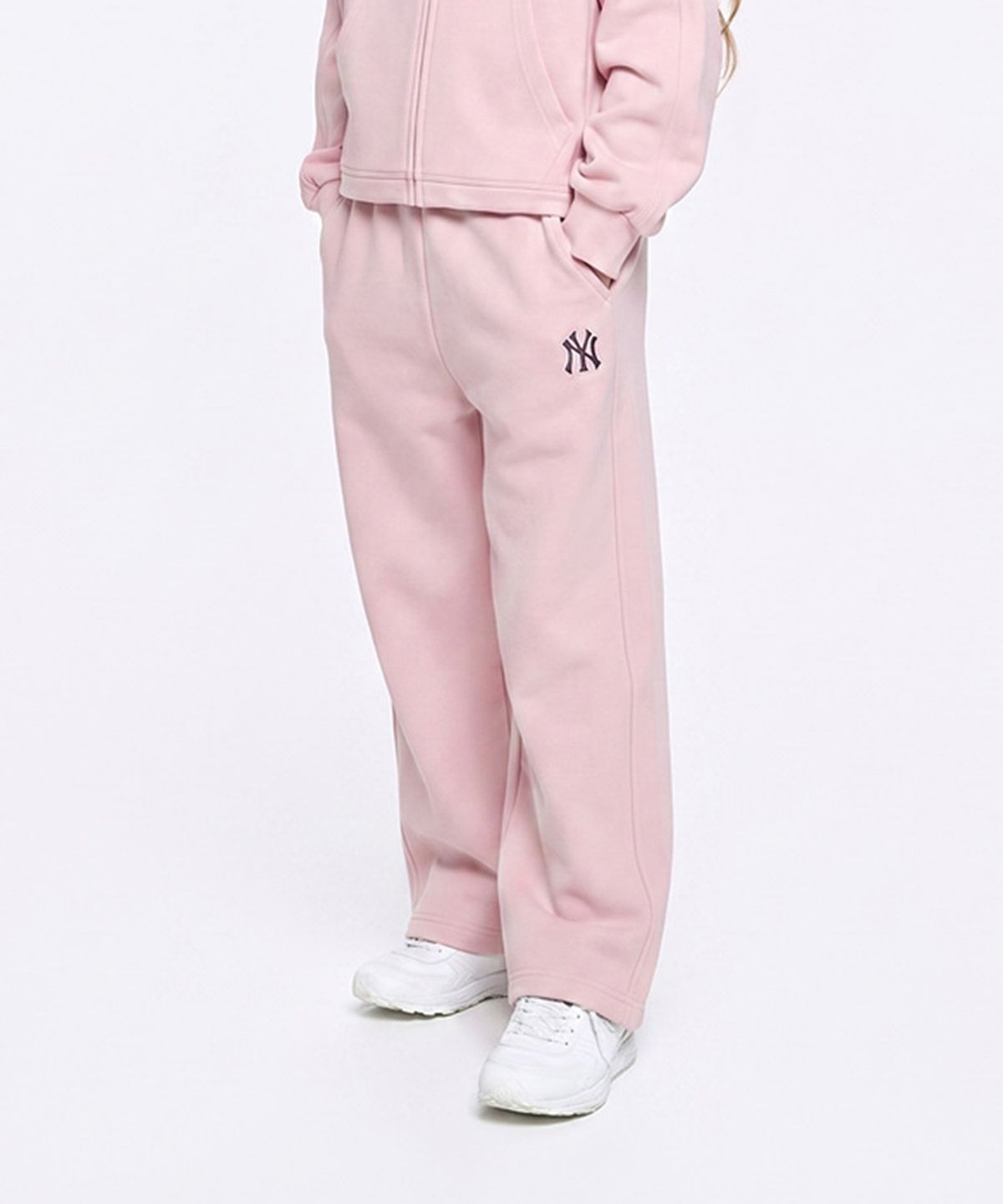 엠엘비 키즈(MLB KIDS) 스트릿 걸즈 스몰로고 와이드 팬츠 NY (L.Pink)